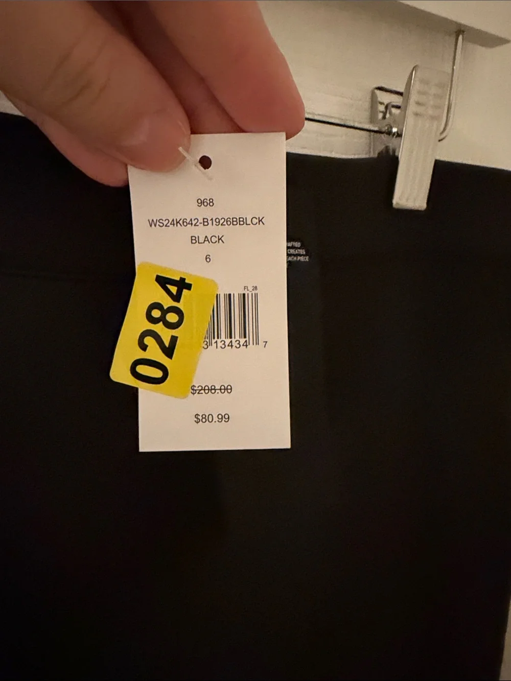 RtA Black Maxi Pencil Skirt with Back Zip and Side Slit